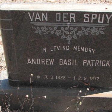 SPUY Andrew Basil Patrick, van der 1928-1972