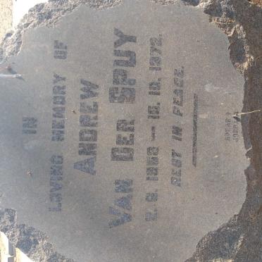 SPUY Andrew, van der 1953-1972