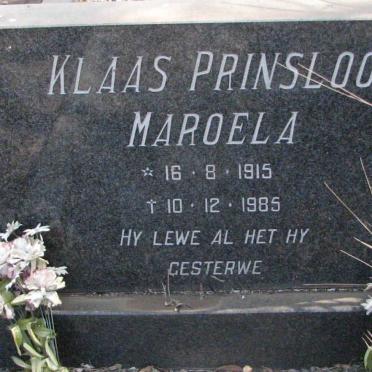 MAROELA Klaas Prinsloo 1915-1985