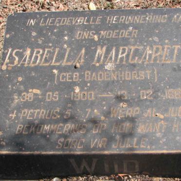 WIID Isabella Margaretha nee BADENHORST 1900-1983
