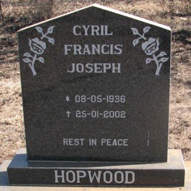 HOPWOOD Cyril Francis Joseph 1936-2002