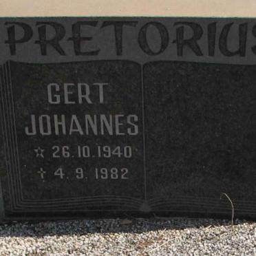 PRETORIUS Gert Johannes 1940-1982