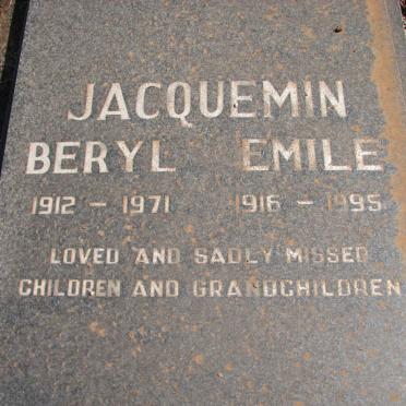 JACQUEMIN Emile 1916-1995 and Beryl 1912-1971