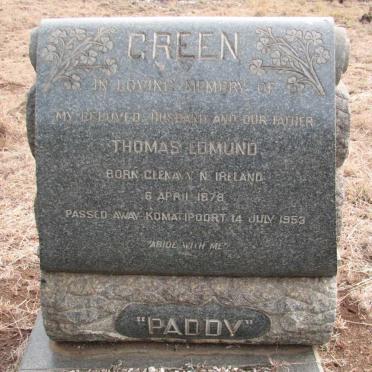 GREEN Thomas Edmund 1879-1953