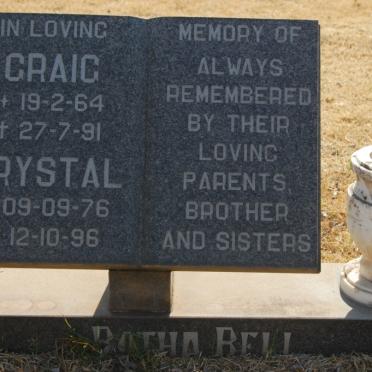 BOTHA Graig 1964-1991 &amp; Crystal BELL 1976-1996
