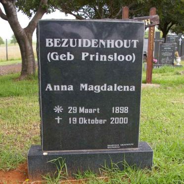 BEZUIDENHOUT Anna Magdalena nee PRINSLOO 1898-2000