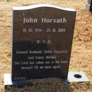 HORVATH John 1934-2003