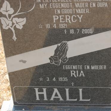 HALL Percy 1921-2005 &amp; Ria 1935-