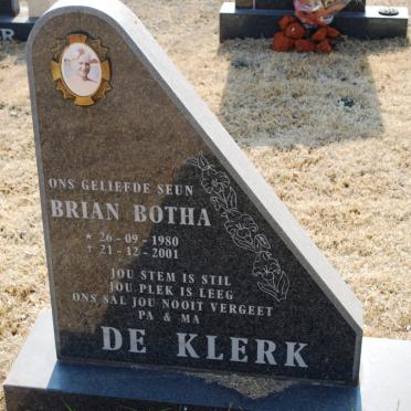 KLERK Brian Botha, de 1980-2001