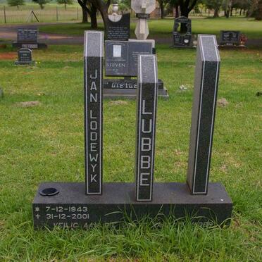 LUBBE Jan Lodewyk 1943-2001