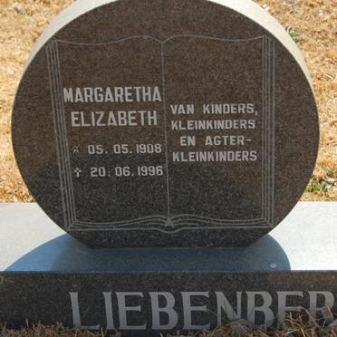 LIEBENBERG Margaretha Elizabeth 1908-1996