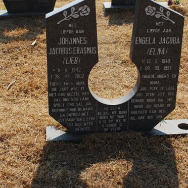 LIEBENBERG Johannes Jacobus Erasmus 1942-2002 &amp; Engela Jacoba 1940-1997 