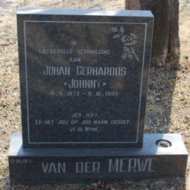 MERWE Johan Gerhardus, van der 1973-1993