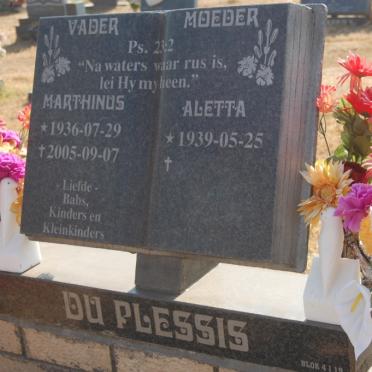 PLESSIS Marthinus, du 1936-2005 &amp; Aletta 1939-