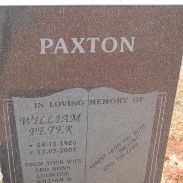 PAXTON William Peter 1925-2002