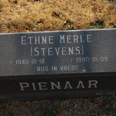 PIENAAR Ethne Merle nee STEVENS 1945-1990