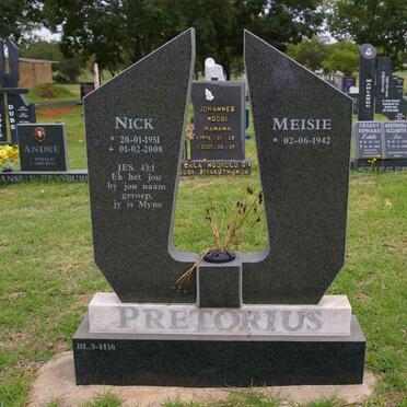 PRETORIUS Nick 1951-2008 &amp; Meisie 1942-