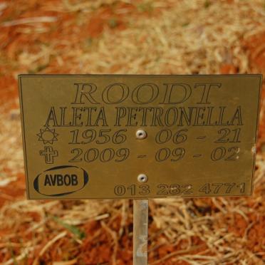 ROODT Aleta Petronella 1956-2009