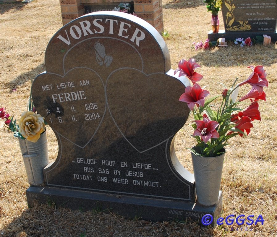 VORSTER Ferdie 1936-2004