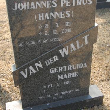 WALT Johannes Petrus, van der 1931-2000 &amp; Gertruida Maria 1930-
