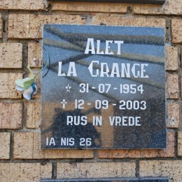 GRANGE Alet, la 1954-2003