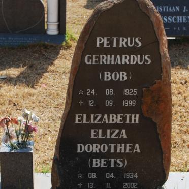 ? Petrus Gerhardus 1925-1999 &amp; Elizabeth Eliza Dorothea 1934-2002