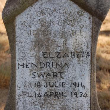 SWART Elizabeth Hendrina  1914-1934