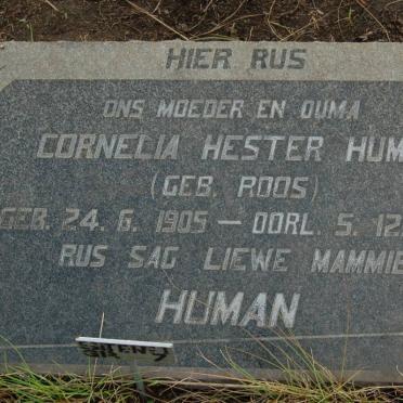 HUMAN Cornelia Hester nee ROOS 1905-1976