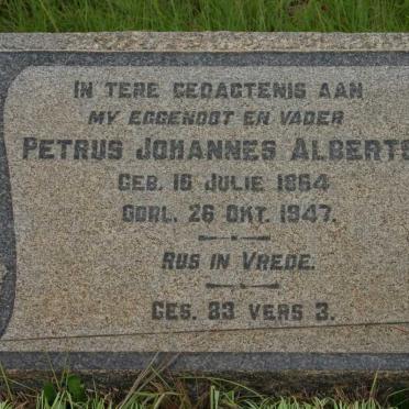 ALBERTS Petrus Johannes 1864-1947