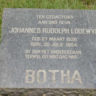 BOTHA Johannes Rudolph Lodewyk 1936-1954