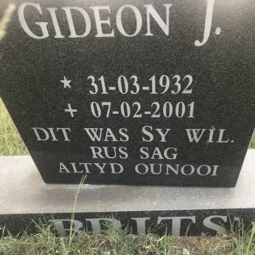 BRITS Gideon J. 1932-2001