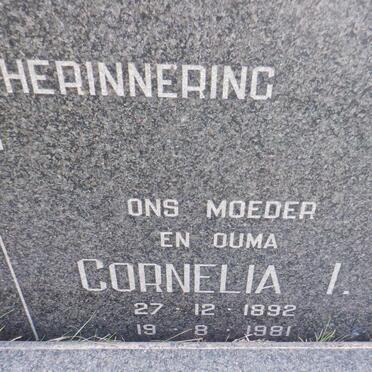 BRITS Cornelia I. 1892-1981