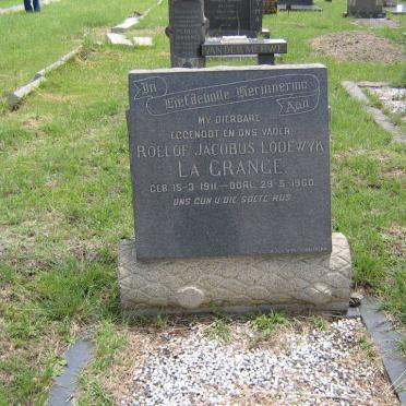 GRANGE Roelof Jacobus Lodewyk, la 1911-1960