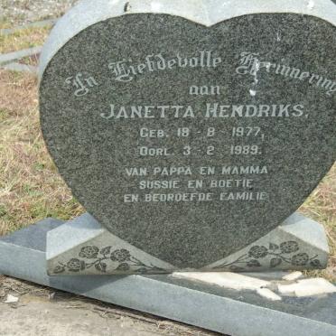HENDRIKS Janetta 1977-1989