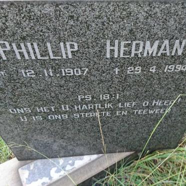 HUYSSTEEN Phillip Herman, van 1907-1994 &amp; Jeanette Jacoba 1911-1991