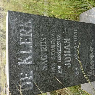 KLERK Johan, de 1970-1970