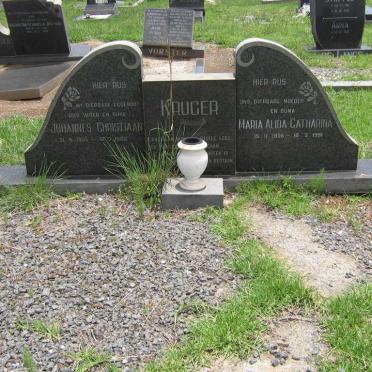 KRUGER Johannes Christiaan 1905-1982 &amp; Maria Alida Catharina 1906-1991