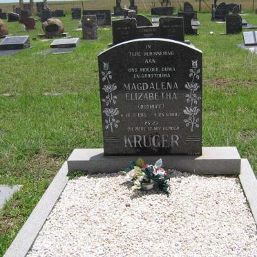 KRUGER Magdalena Elizabeth nee BOSHOFF 1915-1997