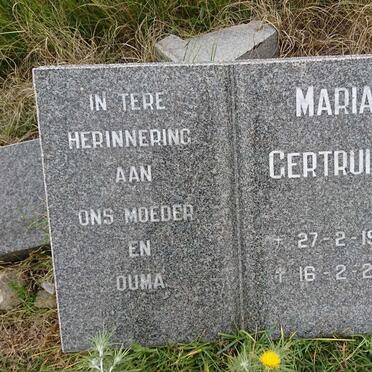 KOTZE Maria Gertruida 1929-2014