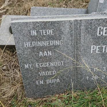 KOTZE Gert Petrus 1921-1997 &amp; Maria Gertruida 1929-2014