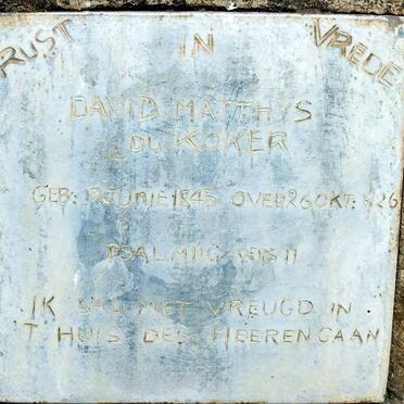 KOKER David Matthys, de 1845-1926