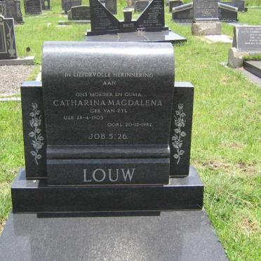 LOUW Catharina Magdalena nee VAN ZYL 1903-1982
