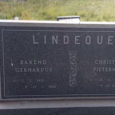 LINDEQUE Barend Gerhardus 1912-1982 &amp; Christiena Pieternelle 1920-1998