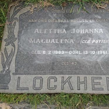 LOCKHEM Alettha Johanna Magdalena nee PUTTER 1883-1961