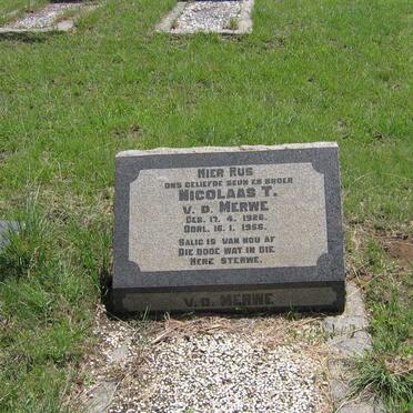 MERWE Nicolaas T., v.d. 1926-1956