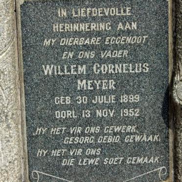 MEYER Willem Cornelus 1899-1952 &amp; G.W.P. 1902-1997 :: MEYER Willem Cornelus 1939-1952