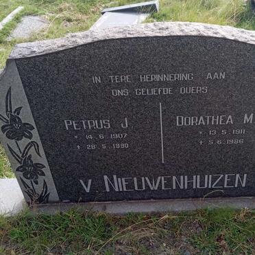 NIEUWENHUIZEN Petrus J., v. 1907-1980 &amp; Dorathea M.J. 1911-1986