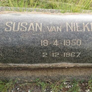 NIEKERK Susan, van 1950-1967