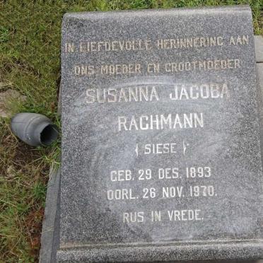 RACHMANN Ernest Hannes 1880-1951 &amp; Susanna Jacoba SIESE 1893-1970