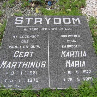 STRYDOM Gert Marthinus 1921-1979 &amp; Martha Maria 1922-2000